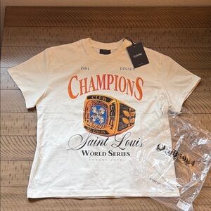 Club 1984- White Medium Boxy Graphic Tee